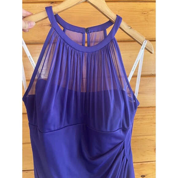 David's Bridal ~ Wisteria Chiffon Halter Neck Draped Party Dress 14 - Picture 5 of 7